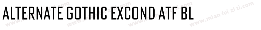 Alternate Gothic ExCond ATF Black R字体转换